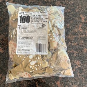 12inch pineapple themed clear and gold balloons